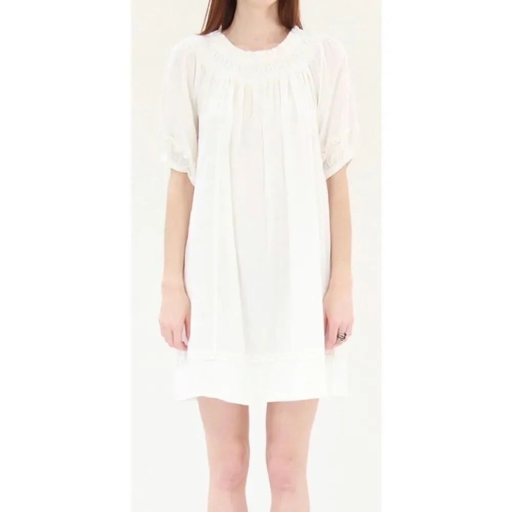 Apiece Apart Felina Off-The-Shoulder Dress in White Women’s Sz. 8
